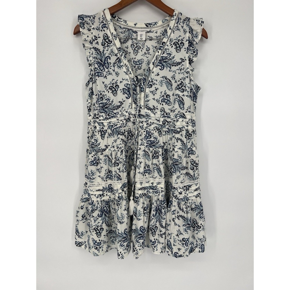 Lucky Brand  women's‎ mini boho paisley tiered dress Size S